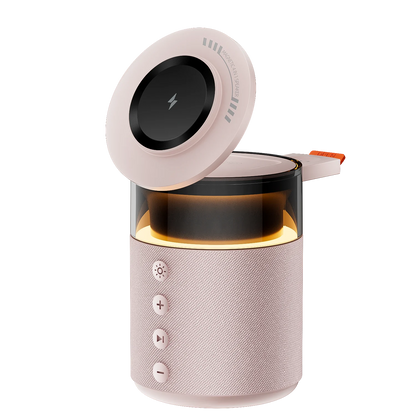 Magnetic Wireless Charging Station with Wireless Speaker