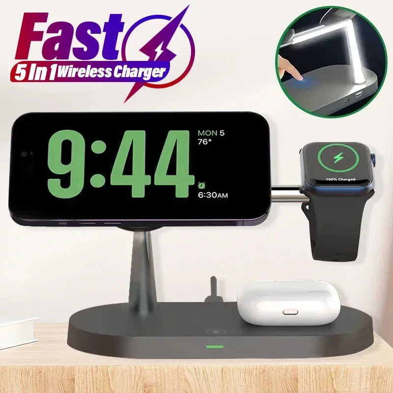 AVXRUA Magnetic Wireless Charging Station 4 Devices