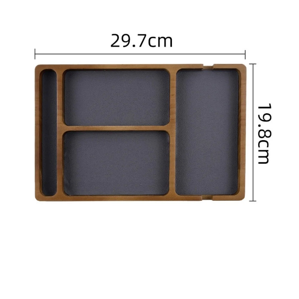 Wooden Office Desktop Storage Box with Solid Wood