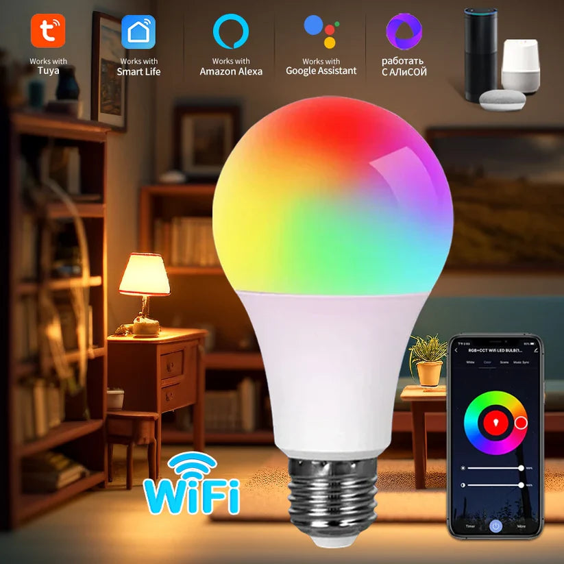 WIFI Smart Led Light Bulbs E27 TUYA/Smart Life RGB