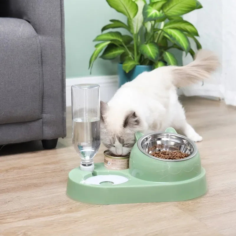 Cat bowl cat water dispenser dog double bowl