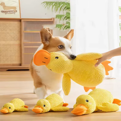 Duck dog toy plush chew resistant durable dog toy