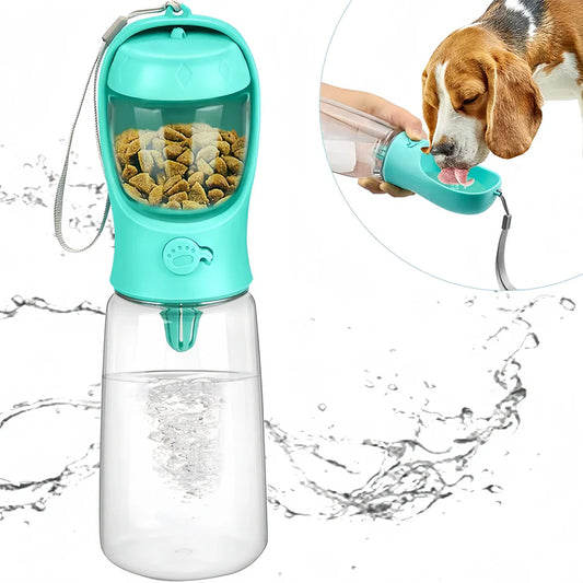 Portable Dog Water Bottle with Food Container Food Grade