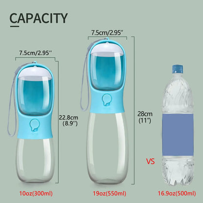 Portable Dog Water Bottle with Food Container Food Grade