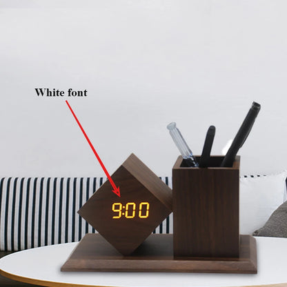 Creative Wooden Clock LED Smart Home Office Desk