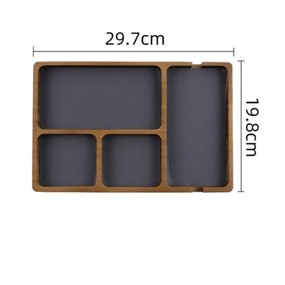 Wooden Office Desktop Storage Box with Solid Wood