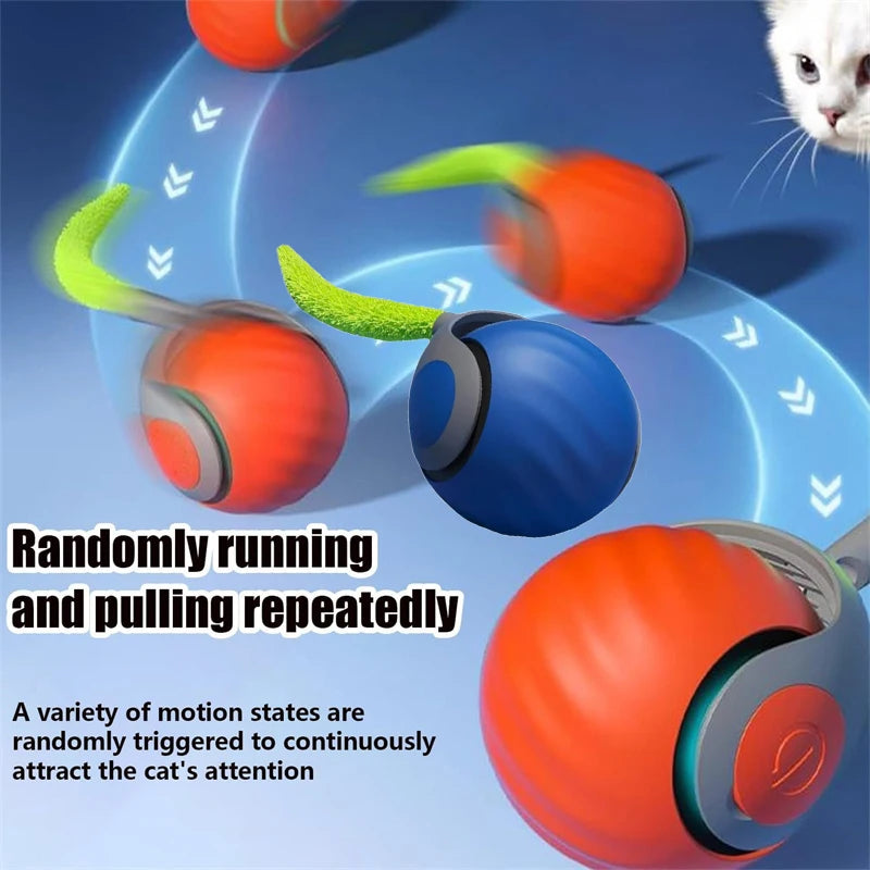 Smart Cat Toys Interactive Ball Plush Electric Catnip