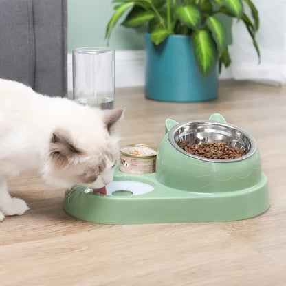 Cat bowl cat water dispenser dog double bowl