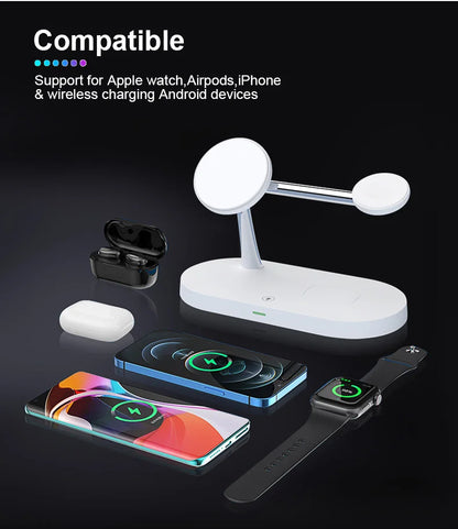 AVXRUA Magnetic Wireless Charging Station 4 Devices