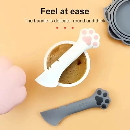 Long handled pet canned food spoon cat canned