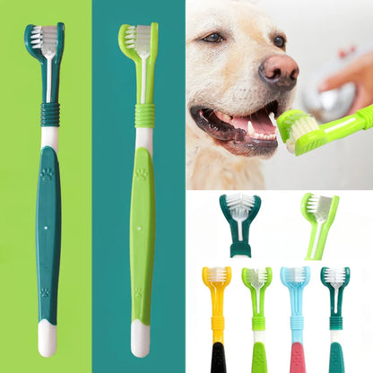 3-Sided Pet Toothbrush, Dental Care Tartar & Bad Breath