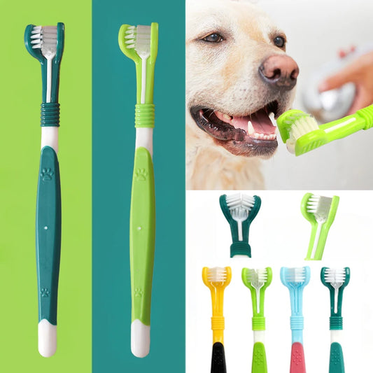 3-Sided Pet Toothbrush, Dental Care Tartar & Bad Breath
