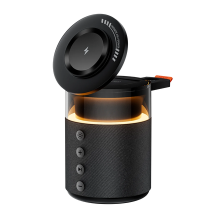 Magnetic Wireless Charging Station with Wireless Speaker