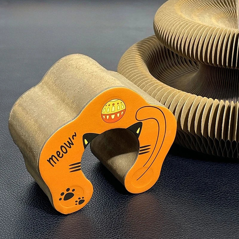 Magic Organ Foldable Cat Scratch Board Toy with Bell