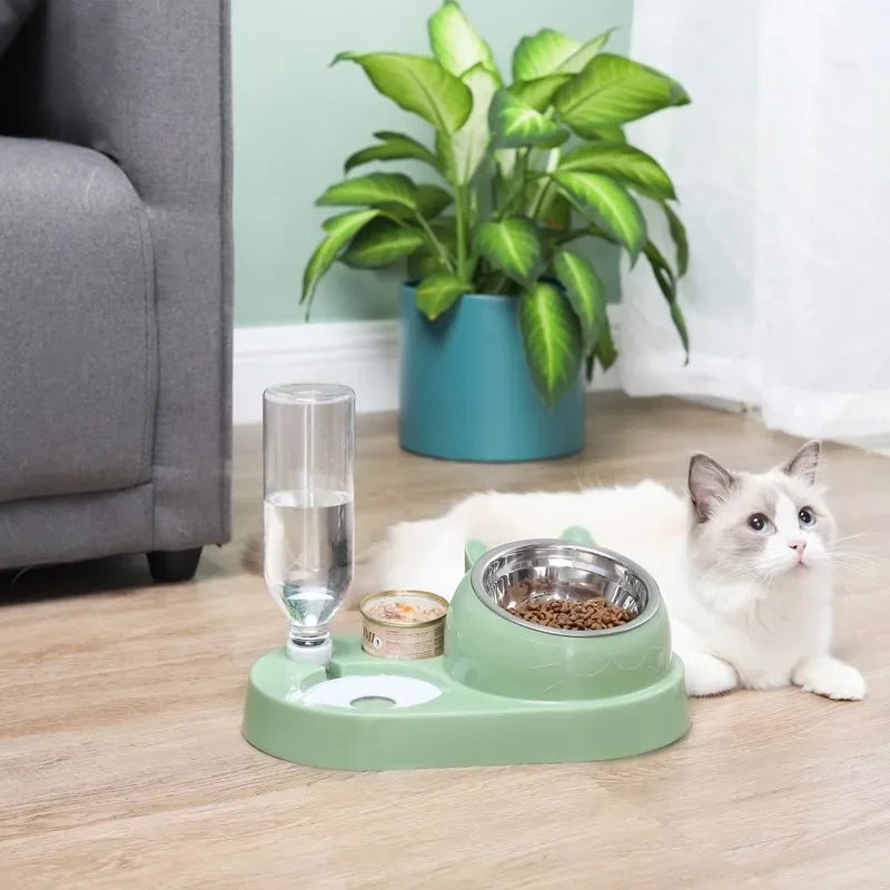 Cat bowl cat water dispenser dog double bowl