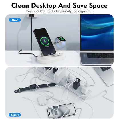AVXRUA Magnetic Wireless Charging Station 4 Devices