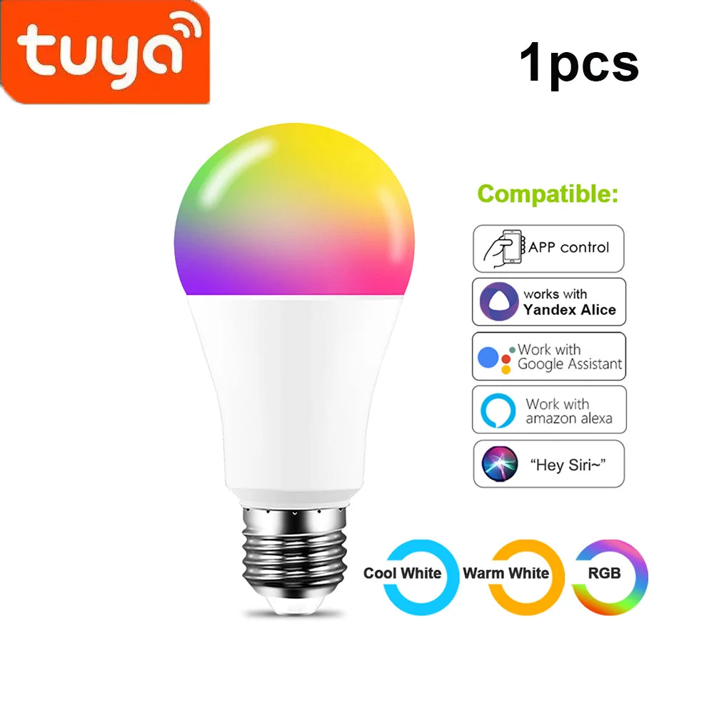WIFI Smart Led Light Bulbs E27 TUYA/Smart Life RGB