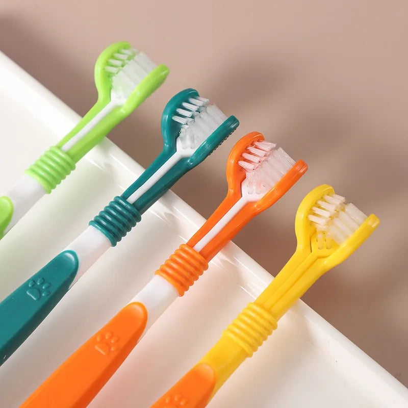 3-Sided Pet Toothbrush, Dental Care Tartar & Bad Breath