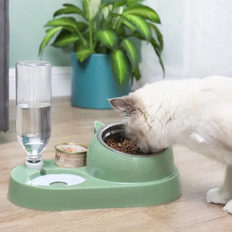 Cat bowl cat water dispenser dog double bowl