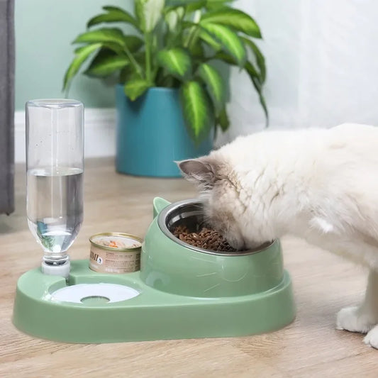 Cat bowl cat water dispenser dog double bowl