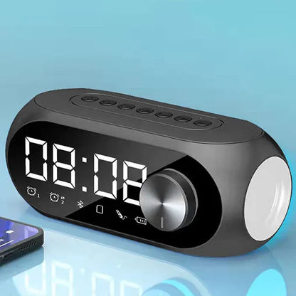 Alarm Clock Radio FM Bluetooth Speaker Portable Subwoofer