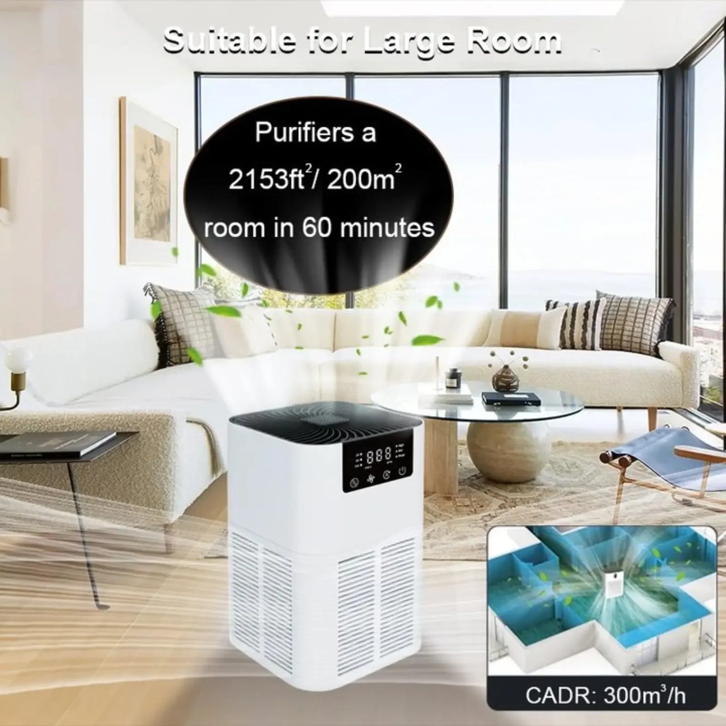 Home Air Purifier for Bedroom, Removes Smoke, Pollen