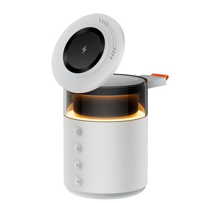 Magnetic Wireless Charging Station with Wireless Speaker