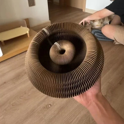 Magic Organ Foldable Cat Scratch Board Toy with Bell