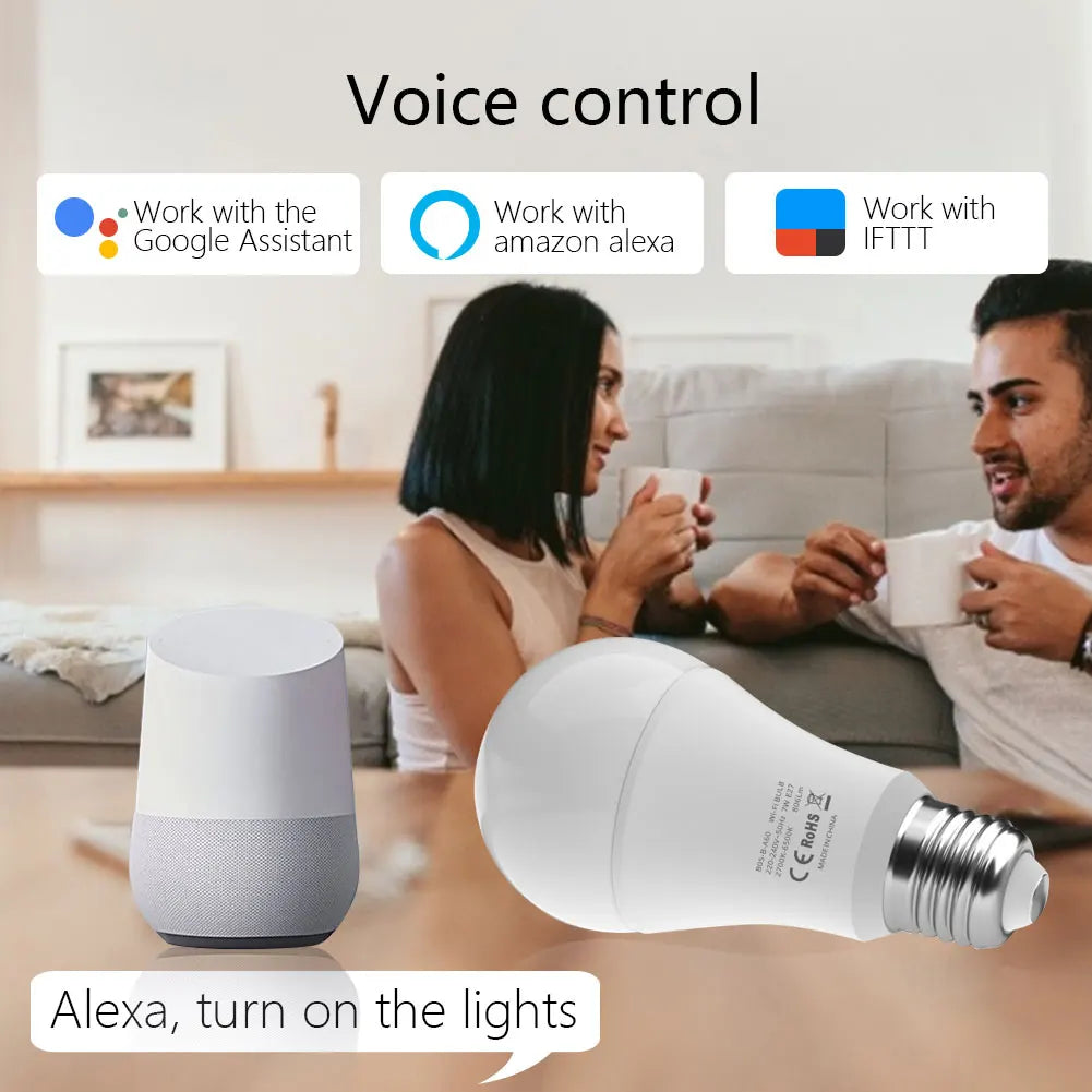 WIFI Smart Led Light Bulbs E27 TUYA/Smart Life RGB