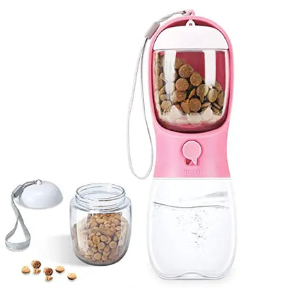 Portable Dog Water Bottle with Food Container Food Grade