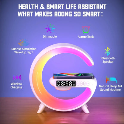 Multifunction Wireless Charger Stand Pad RGB Light
